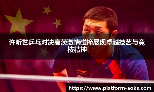 许昕世乒乓对决高茨激情碰撞展现卓越技艺与竞技精神